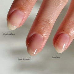Ongle naturel avec Bare Transform Ridge Filler et lissage des rugosités
