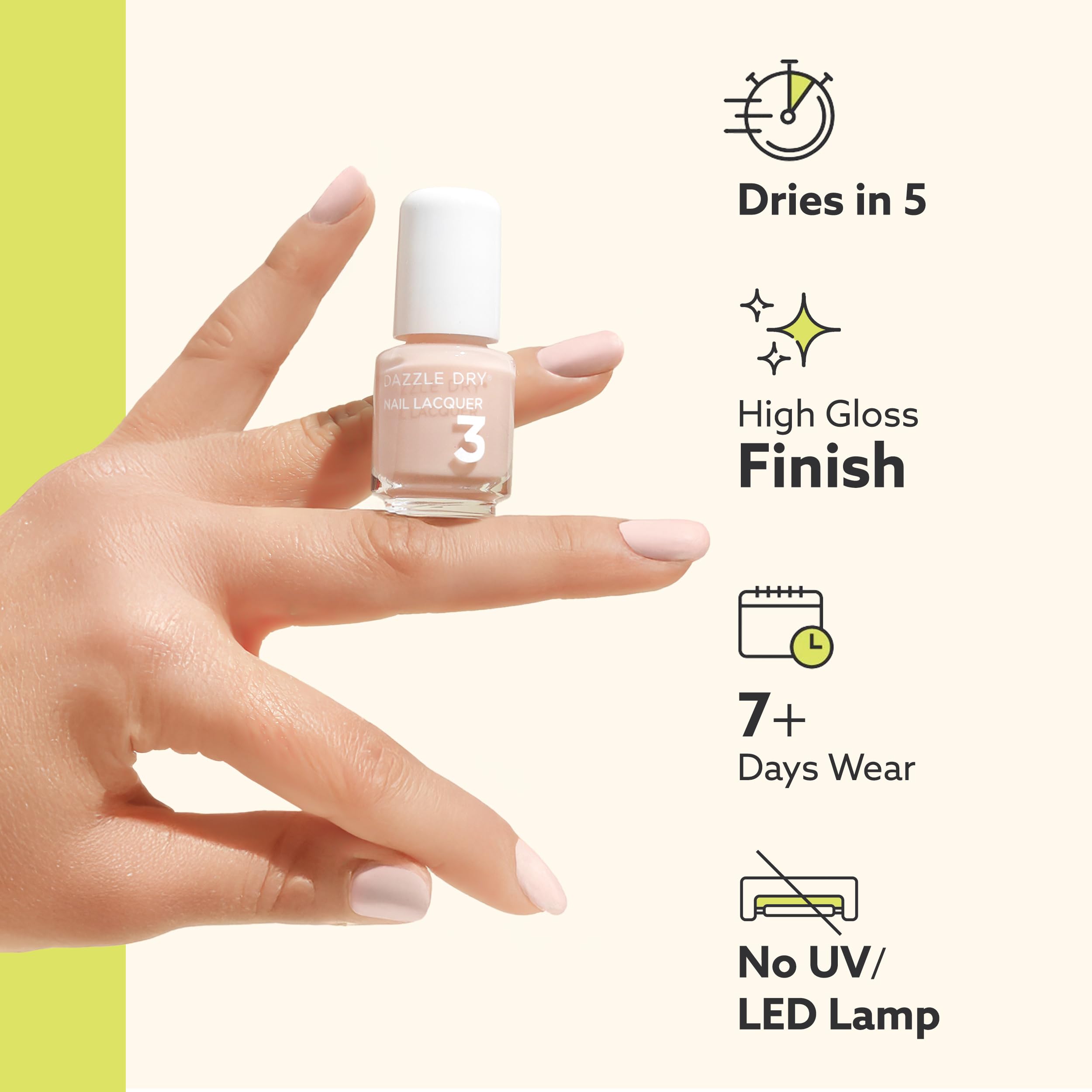 Dazzle Dry Carnival Mini Flight vernis Cerise: teinte glamour et longue tenue.