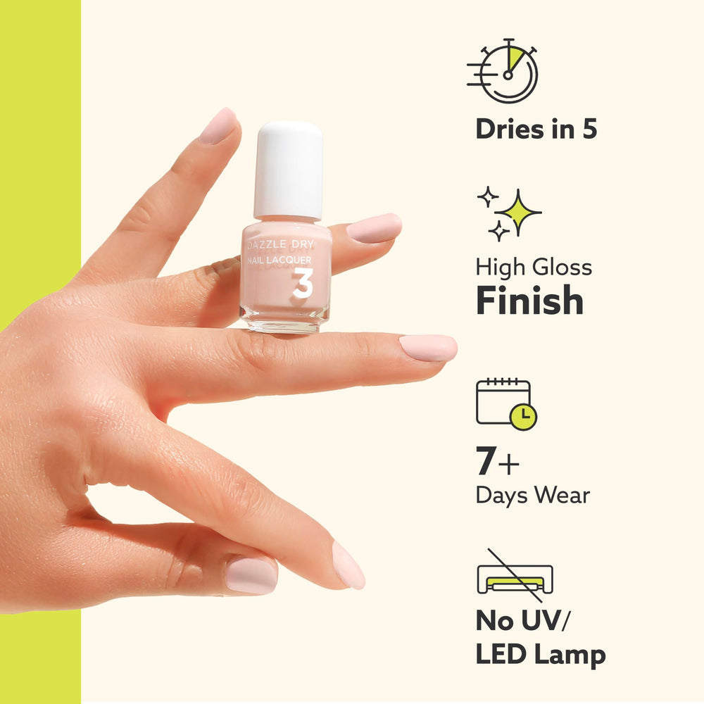 Dazzle Dry Carnival Mini Flight vernis Cerise: teinte glamour et longue tenue.