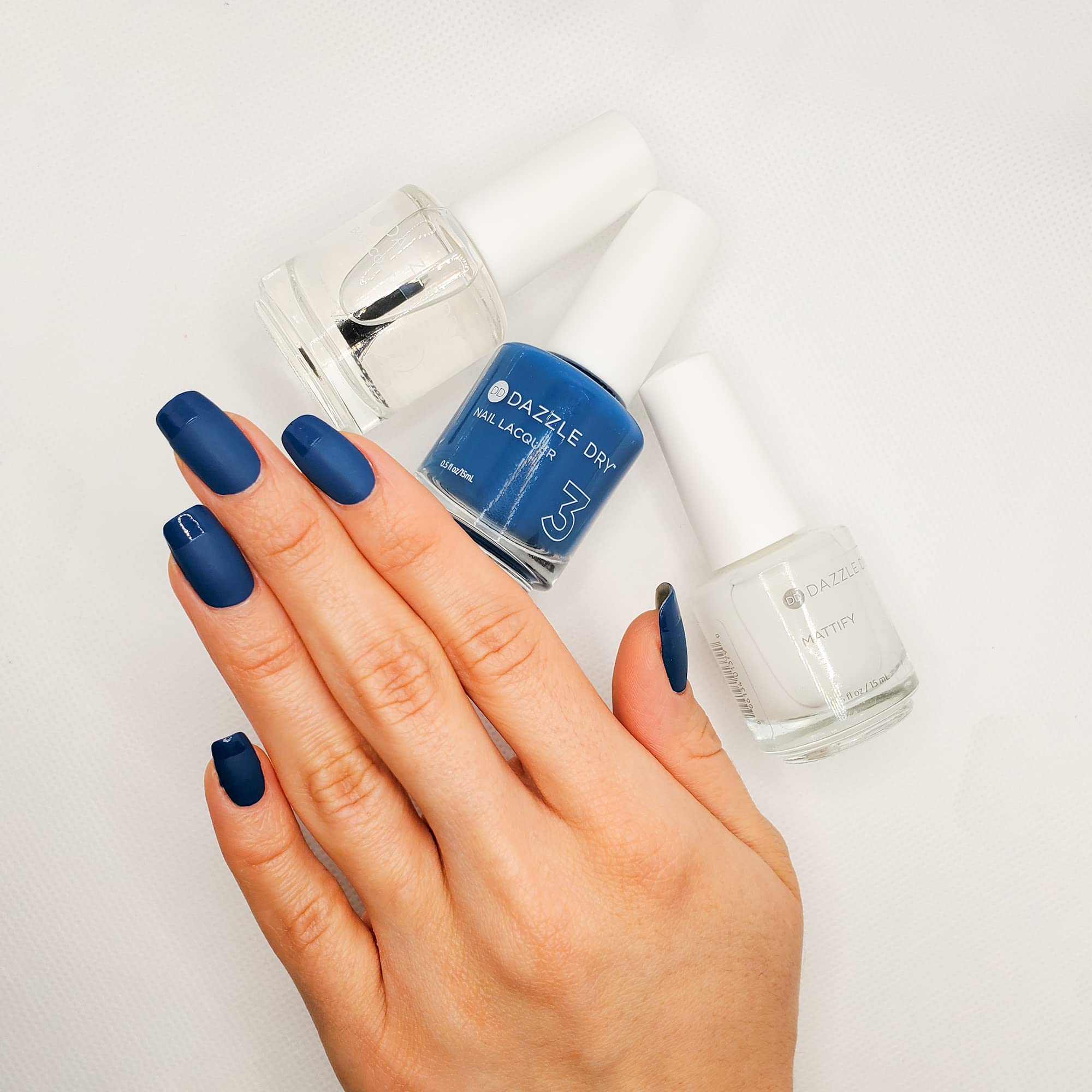 Dazzle Dry Étape 4 – séchage rapide pour une manucure sans attente.