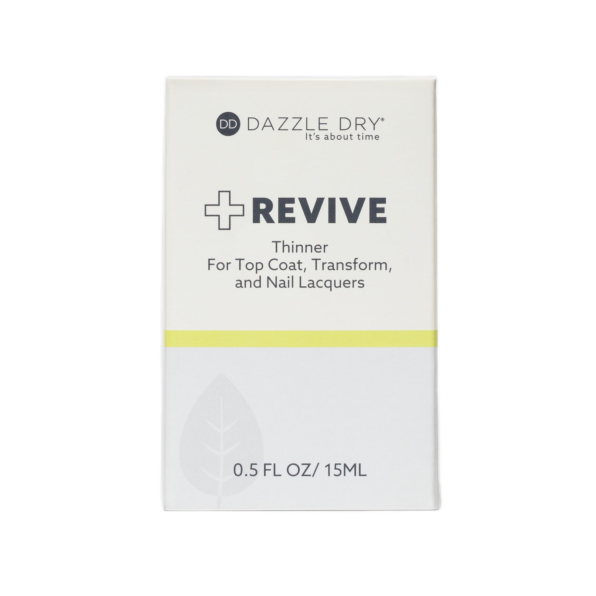 Étiquette Dazzle Dry Revive indiquant son usage en quelques étapes.