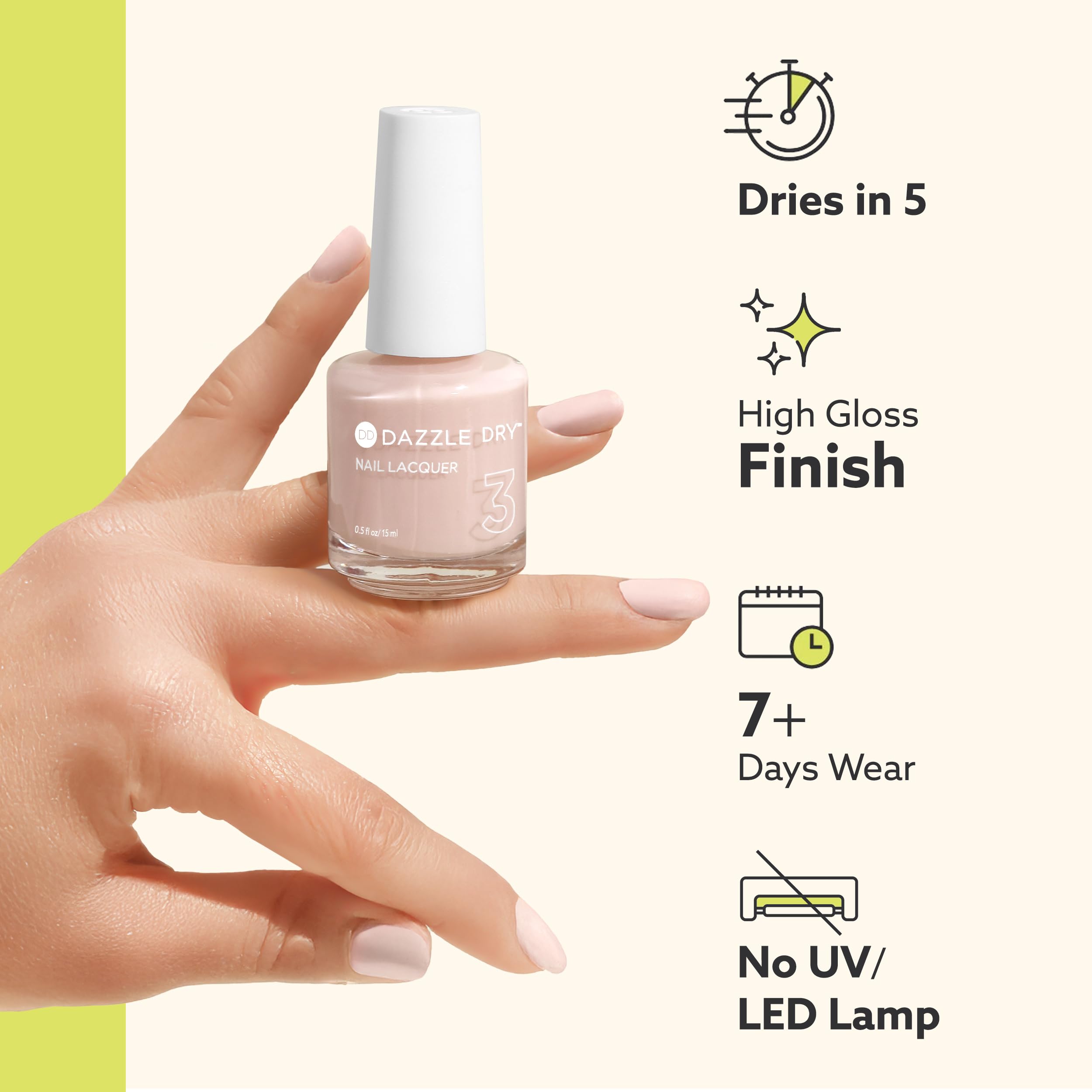 Dazzle Dry Revive emballage compact pratique à emporter.