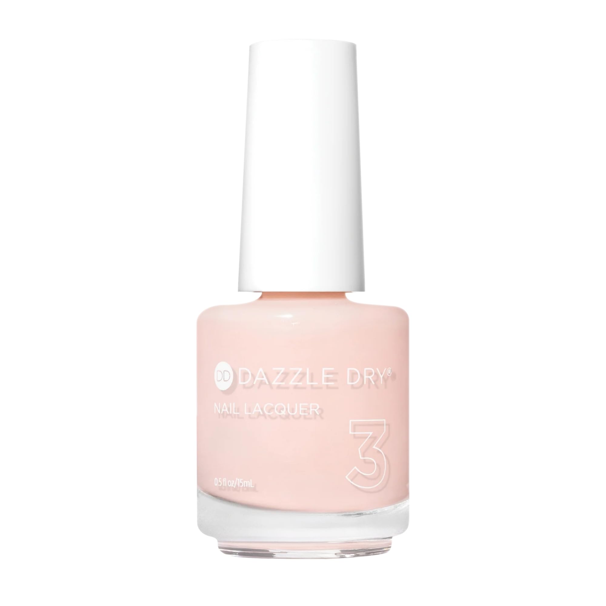 Vernis Dazzle Dry Livin' La Vida Yoga, nuance pâle rose-crème, sèche rapidement et durable.
