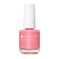Vernis Dazzle Dry Fleur de cerisier — bouteille montrant une teinte douce et durable, idéale pour une manucure rapide.