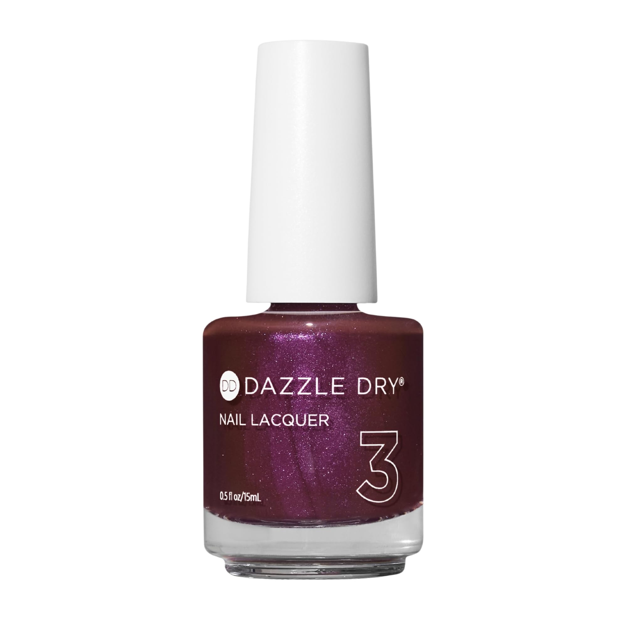 Dazzle Dry Vernis Prune Épicée: couleur prune avec lueur rose pour une manicure durable