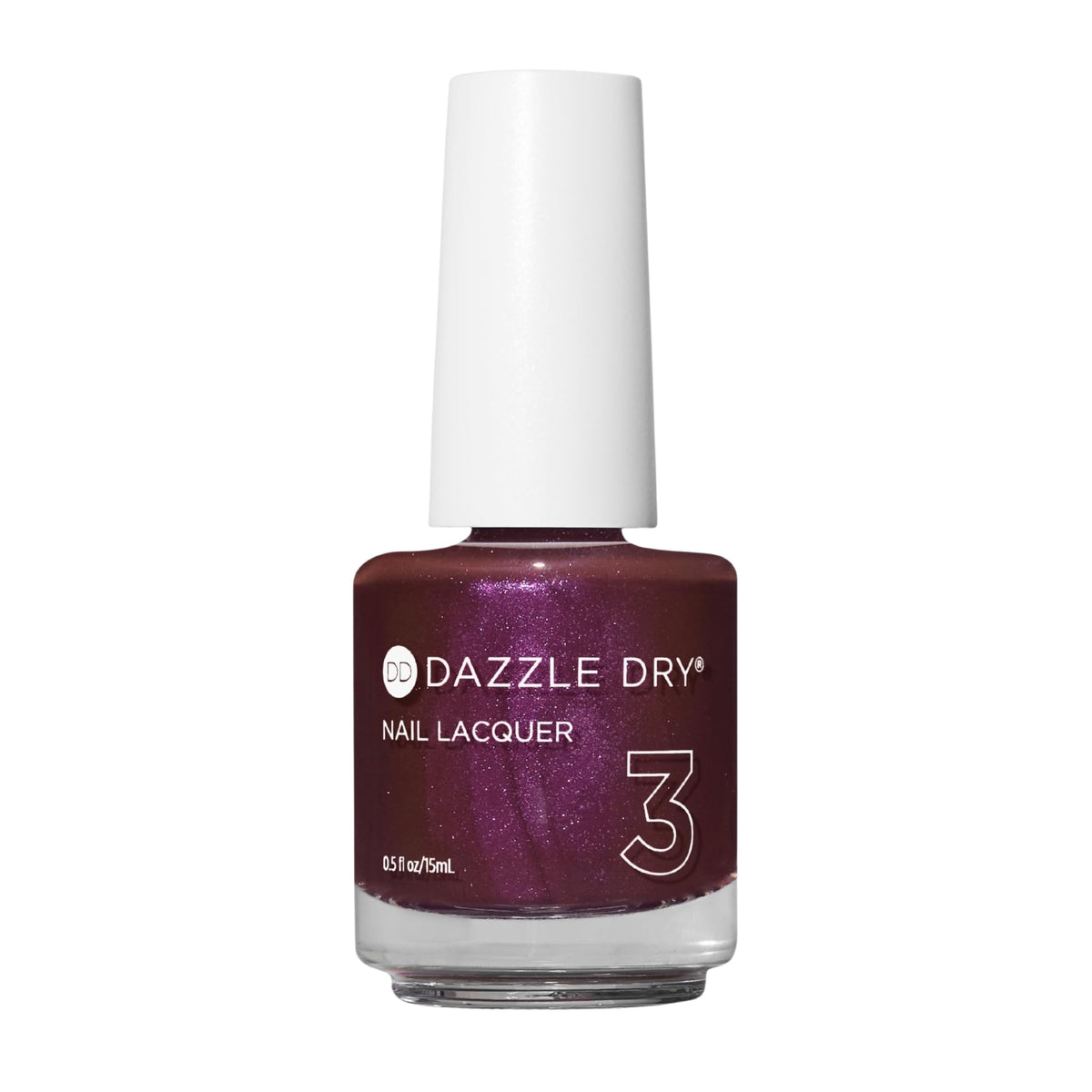 Dazzle Dry Vernis Prune Épicée: couleur prune avec lueur rose pour une manicure durable