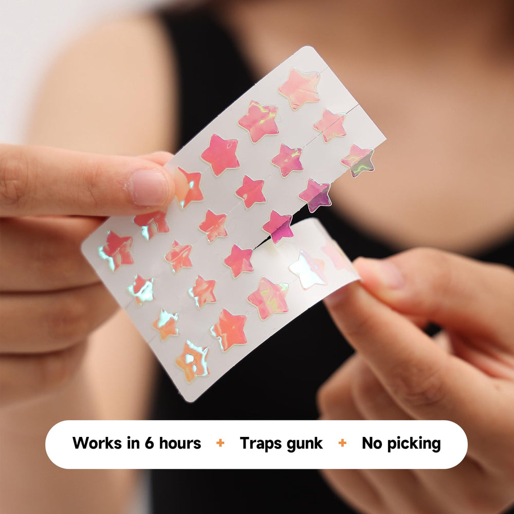 Patch acné en forme de cœur Dazzlook avec fini irisé et discret
