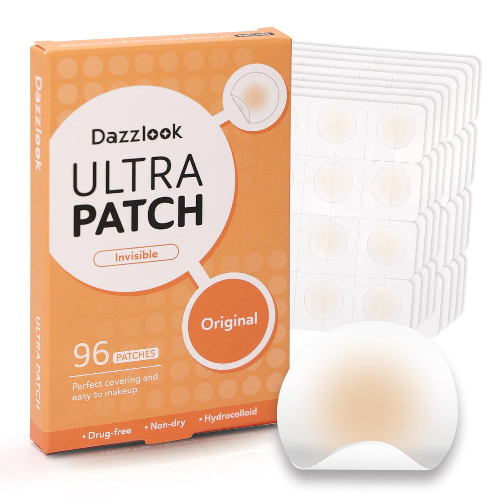 Dazzlook Ultra Patches – emballage clair et étiquettes visibles.
