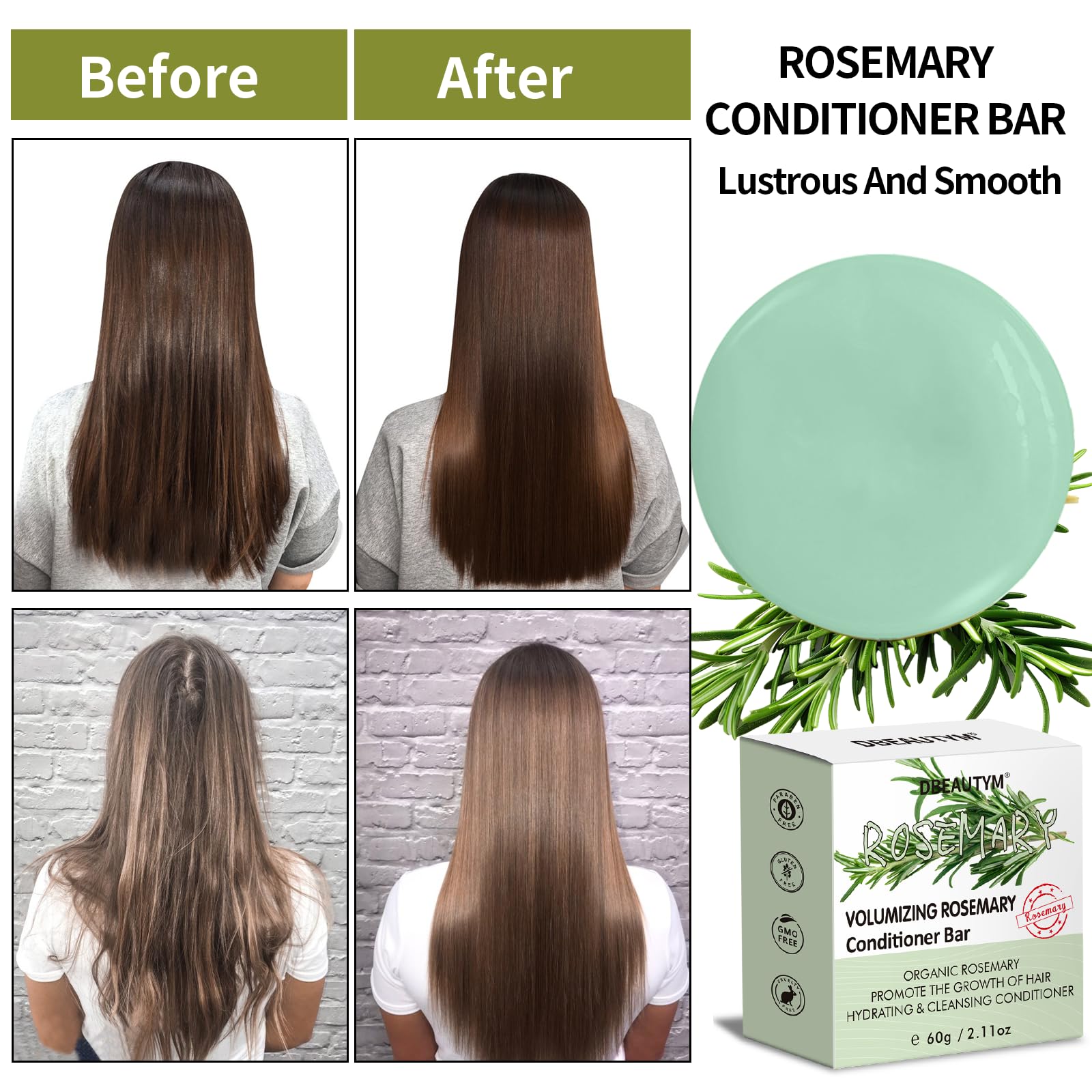DBEAUTYM bar cheveux fin volume léger pour coiffage facile.