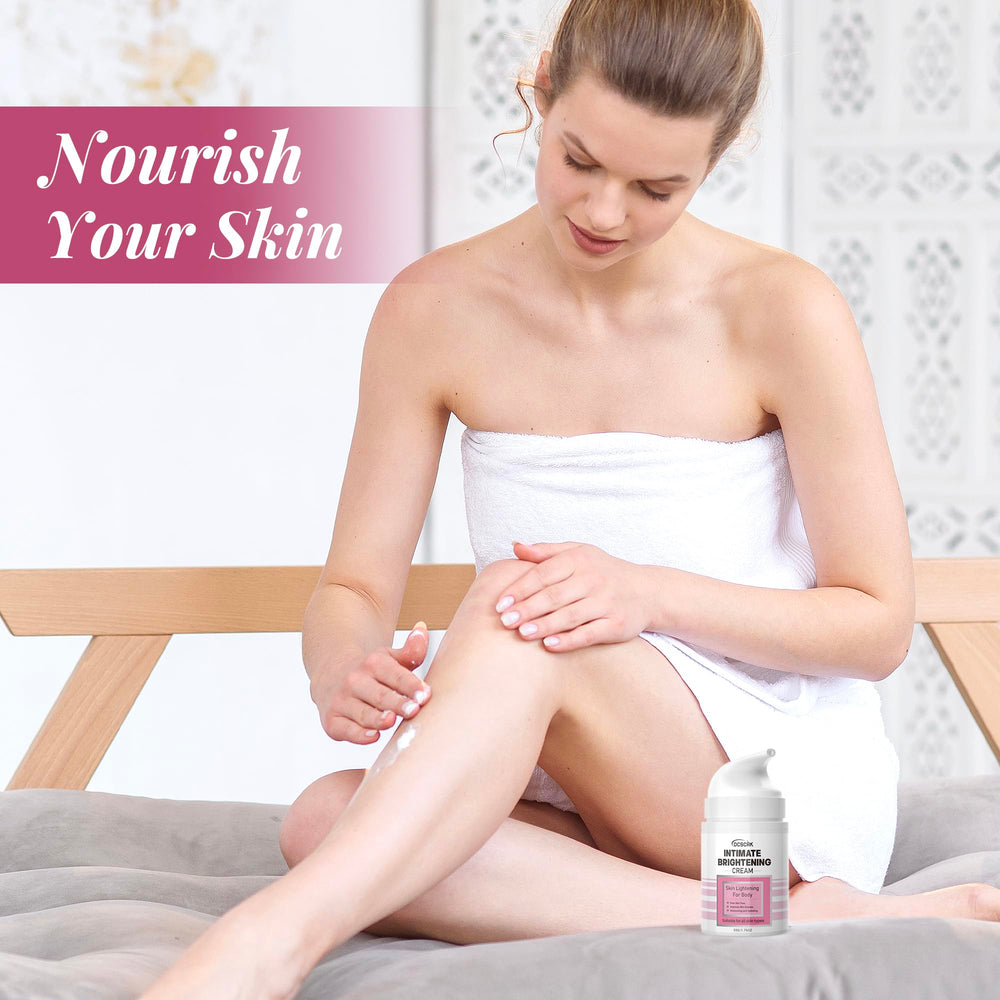 Crème DCSCRK après usage, peau lumineuse et bien hydratée.