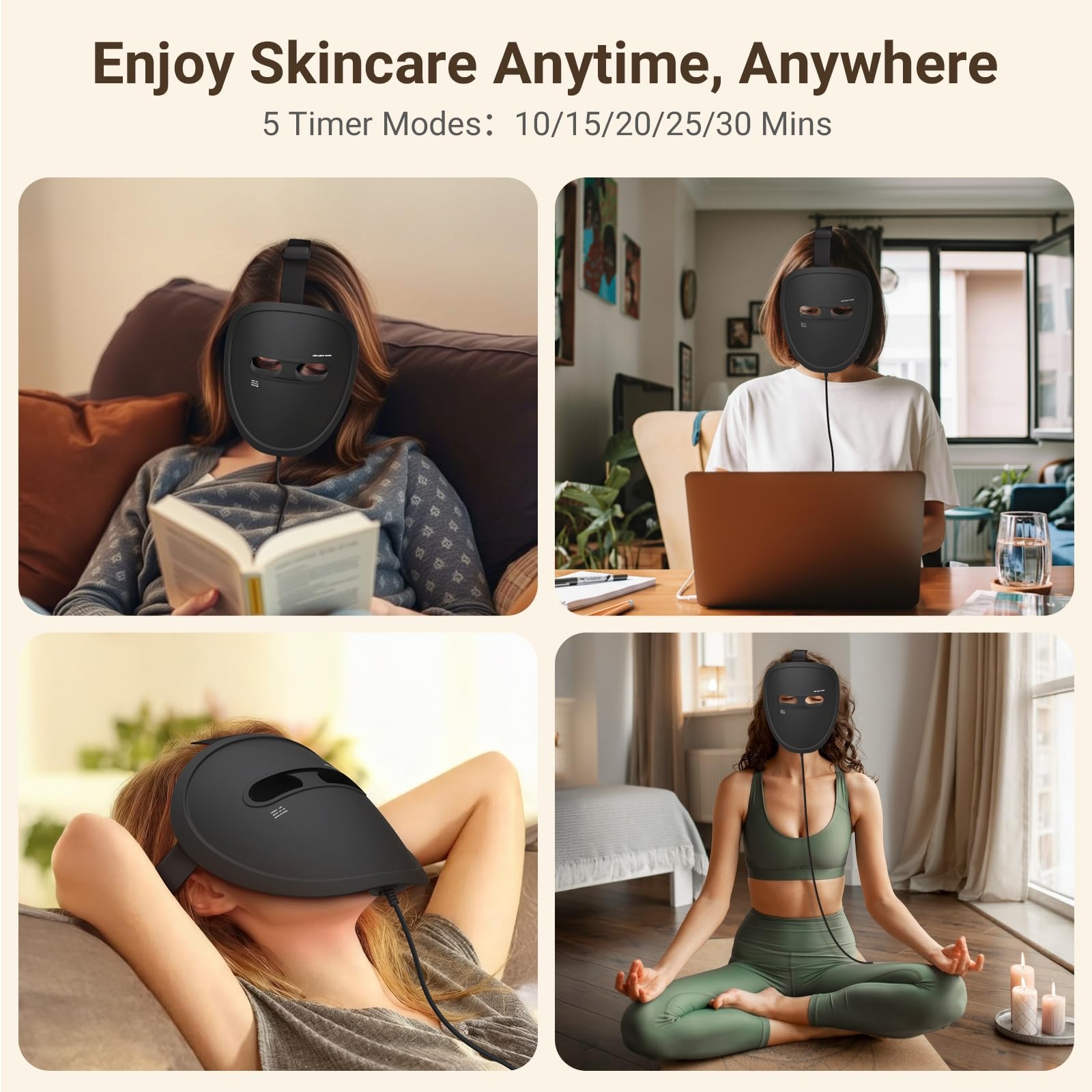 DCBBD masque avec protection des yeux en silicone confortable