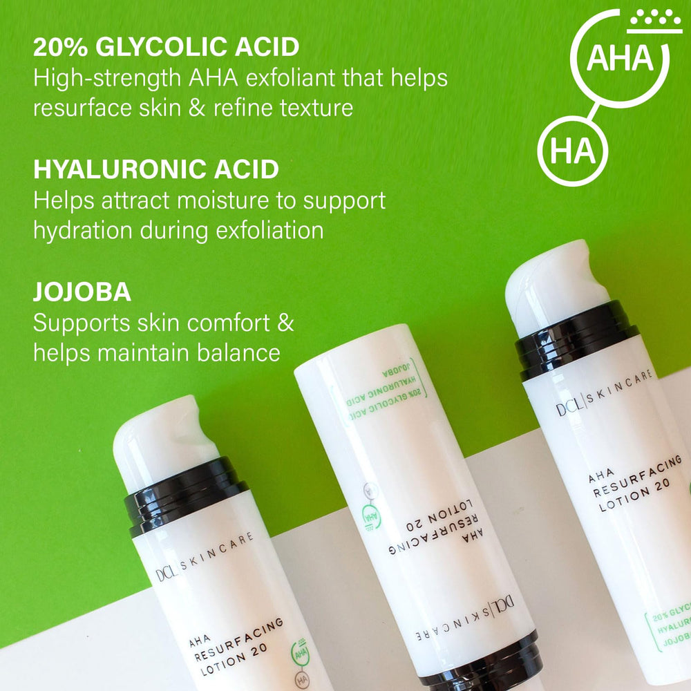 Zoom sur pores, soin DCL AHA 20% promet une peau plus lisse