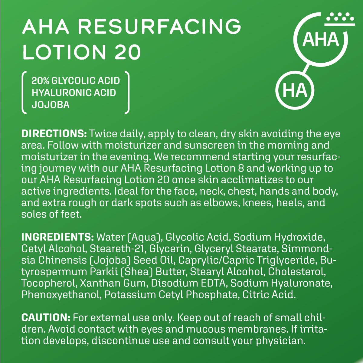 Flacon DCL AHA 20% avec glycérine et vitamine E, hydratation