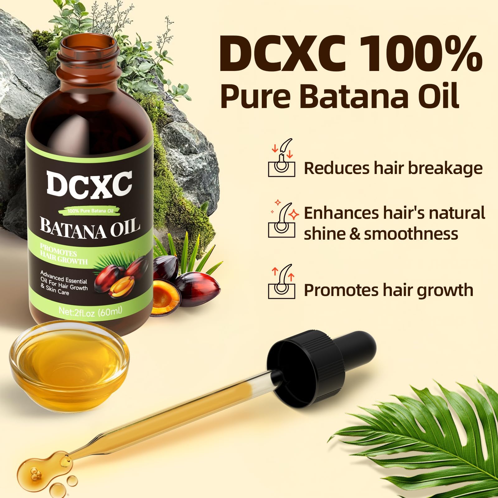 DCXC Batana huile – massage cuir chevelu favorisant nourrissement
