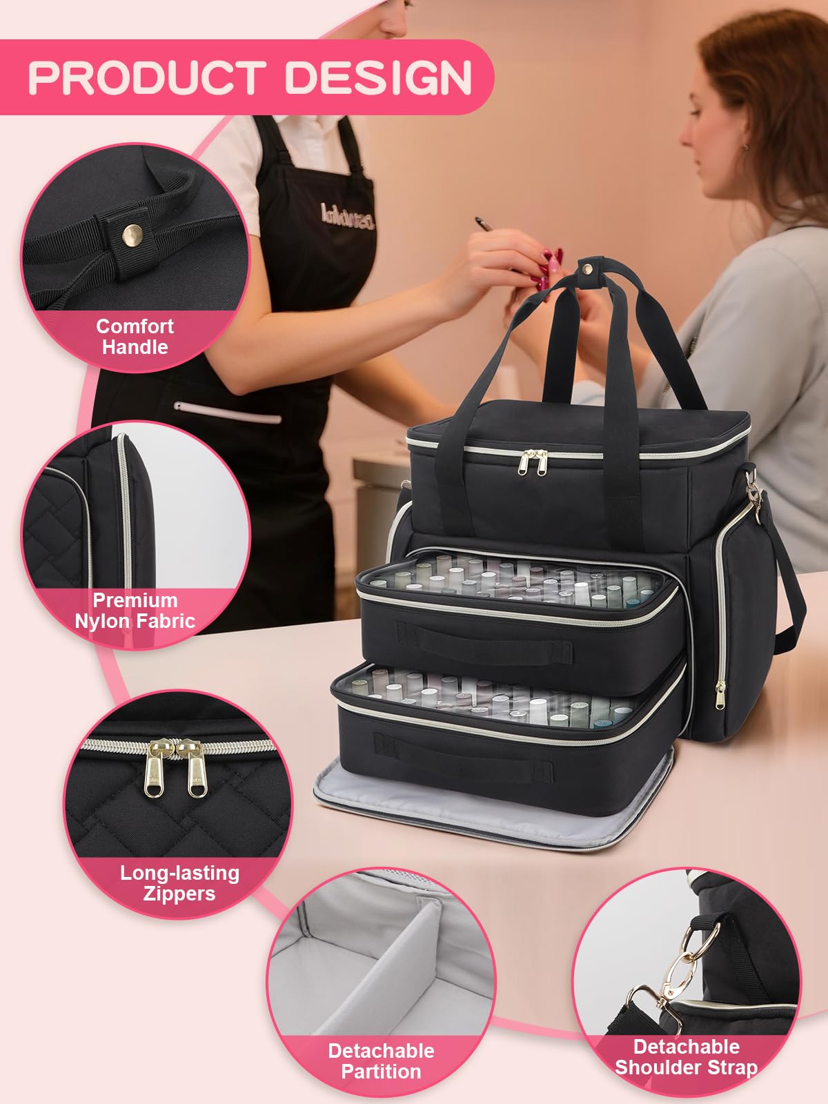 DD DEVILLI fenêtre PVC grande pour voir rapidement les couleurs sans ouvrir le sac.