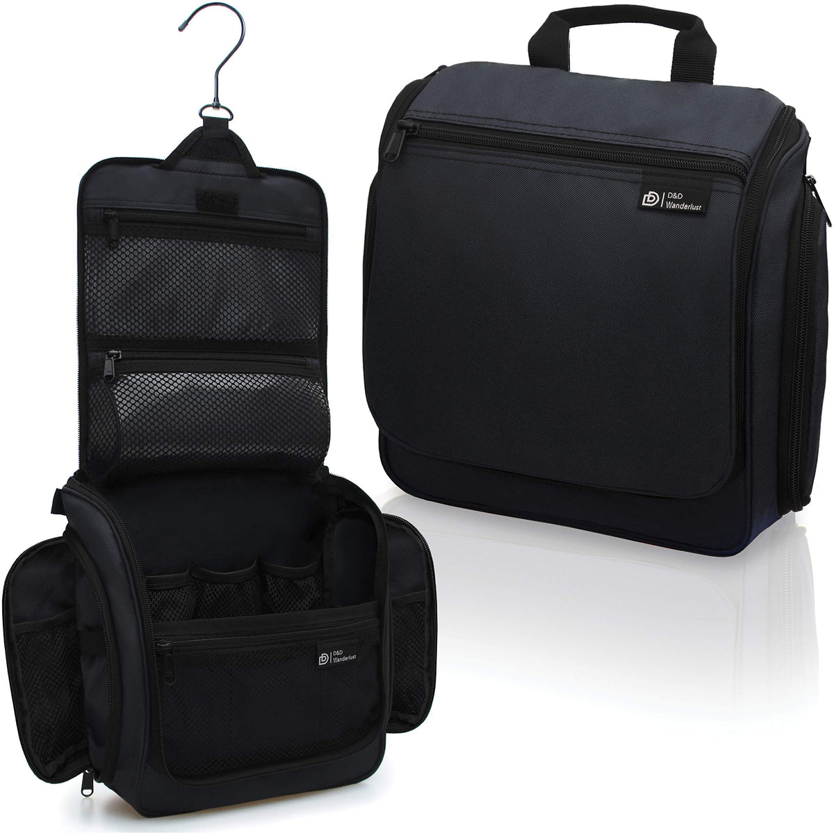 Sac de toilette pendu DD D&D Wanderlust, pratique pour un accès rapide en voyage.