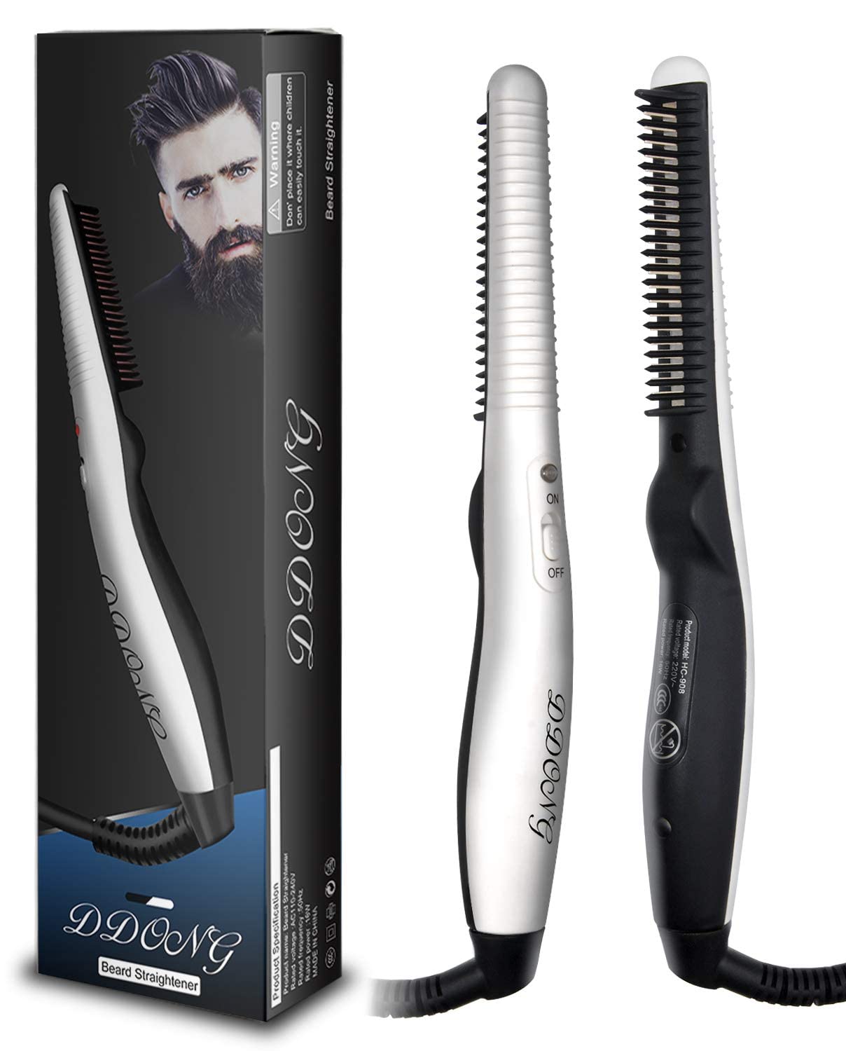 DDONG lisseur-peigne barbe rapide pour un coiffage net et durable