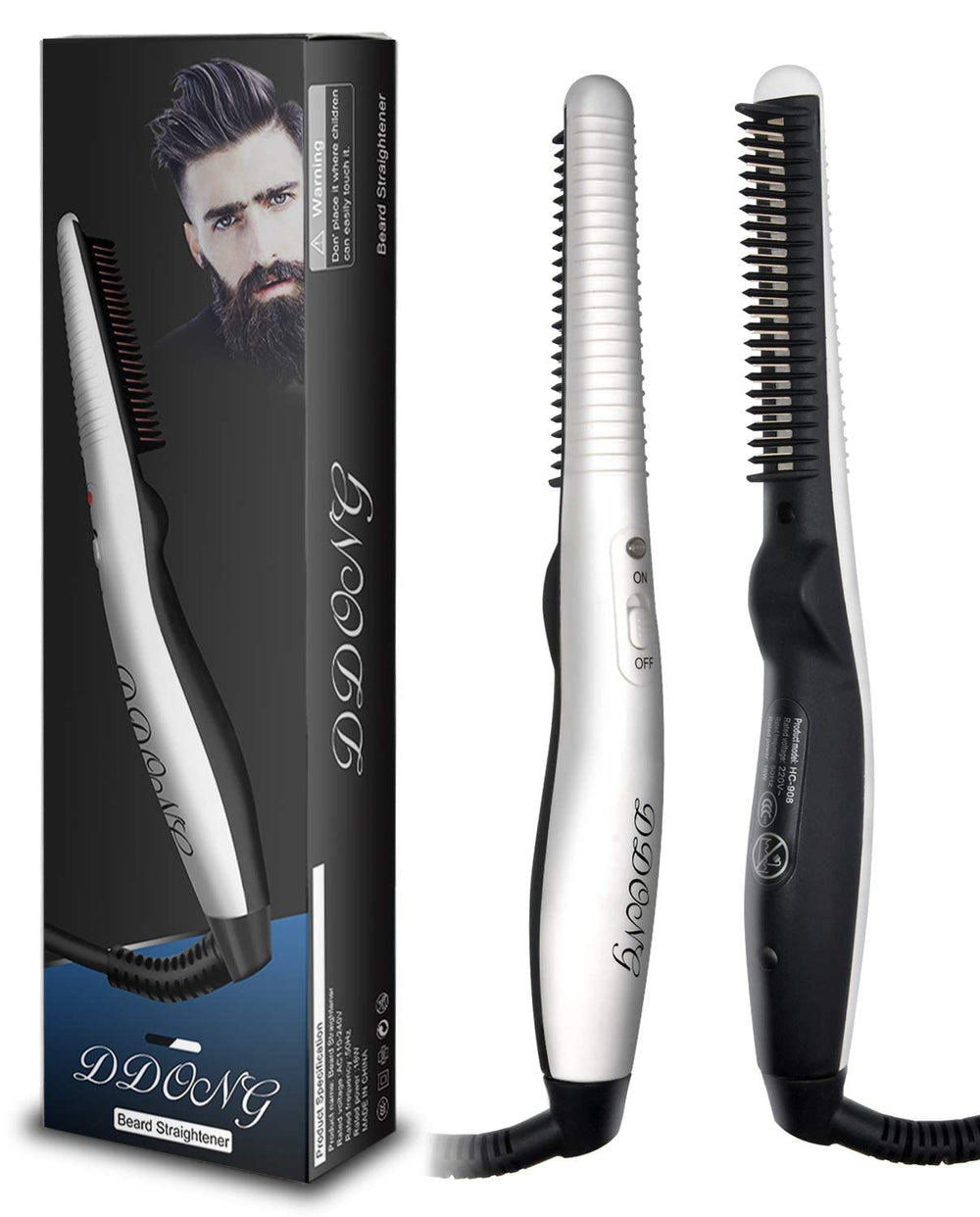 DDONG lisseur-peigne barbe rapide pour un coiffage net et durable
