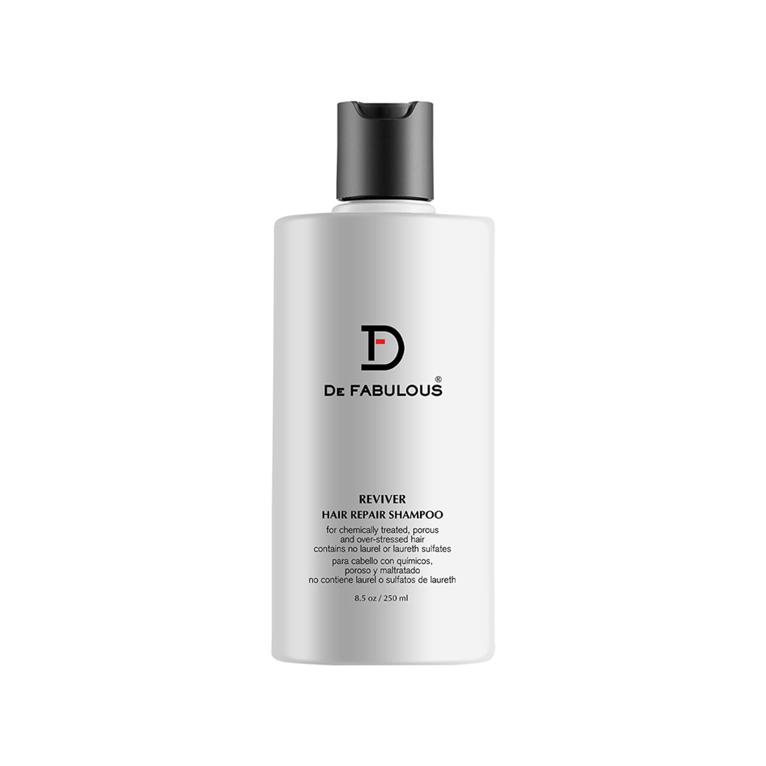 Shampoing De Fabulous Reviver, bouteille en vue, pour cheveux plus forts et brillants.