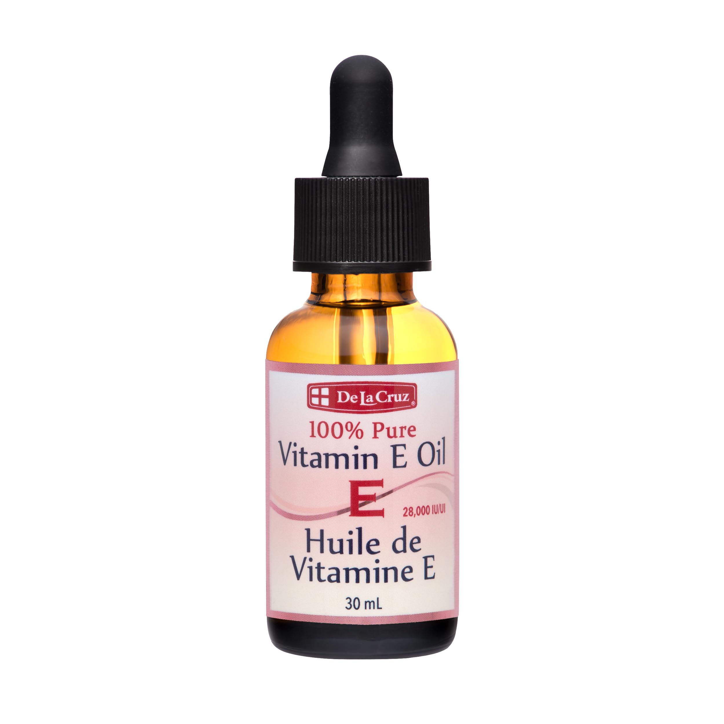 Huile vitamine E De La Cruz pour le visage, hydratation légère