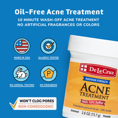 De La Cruz pommade au soufre 10% sur le corps pour zones sensibles.