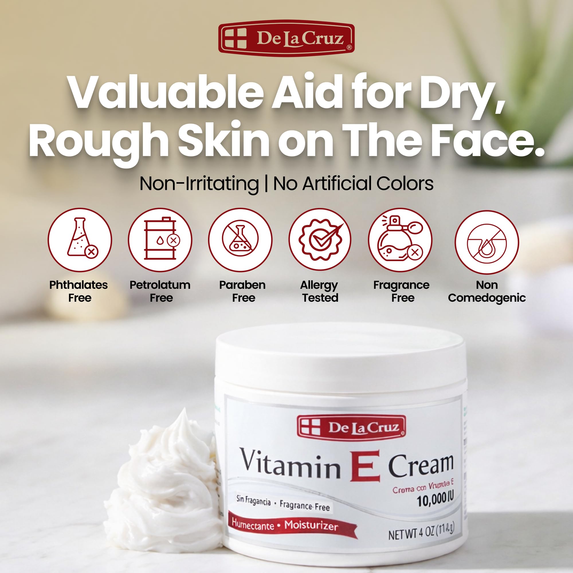 Emballage De La Cruz Vitamin E, fabriqué aux États-Unis.