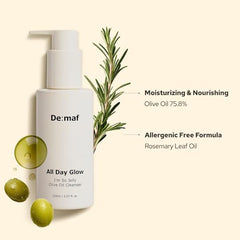 De:maf All Day Glow – démaquillage longue tenue, enlève maquillage waterproof en douceur.