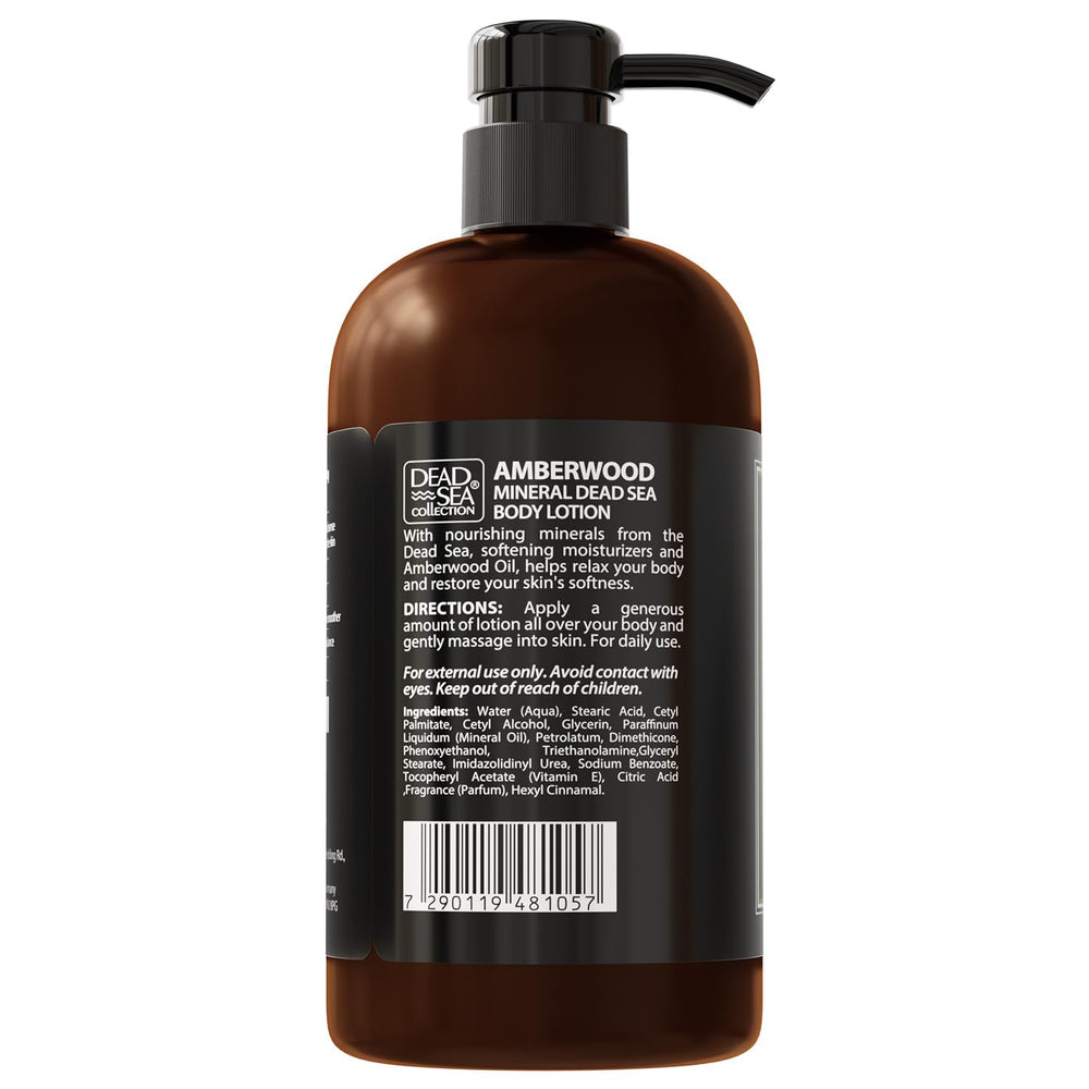 Dead Sea Collection Amberwood pompe pratique pour dosages précis.