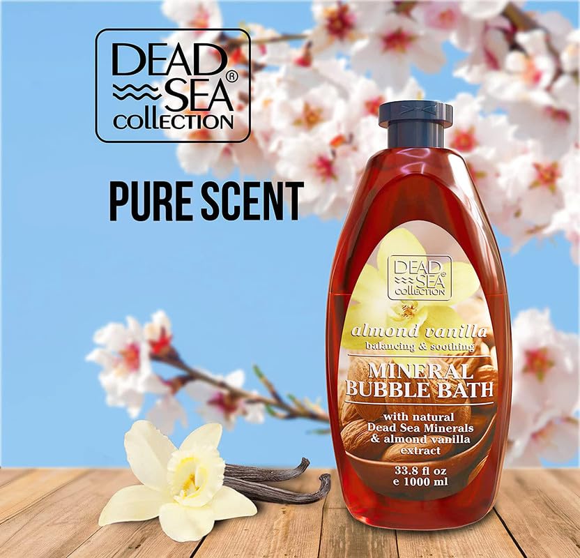 Dead Sea Collection boîte emballage bain moussant amande vanille prête à offrir.