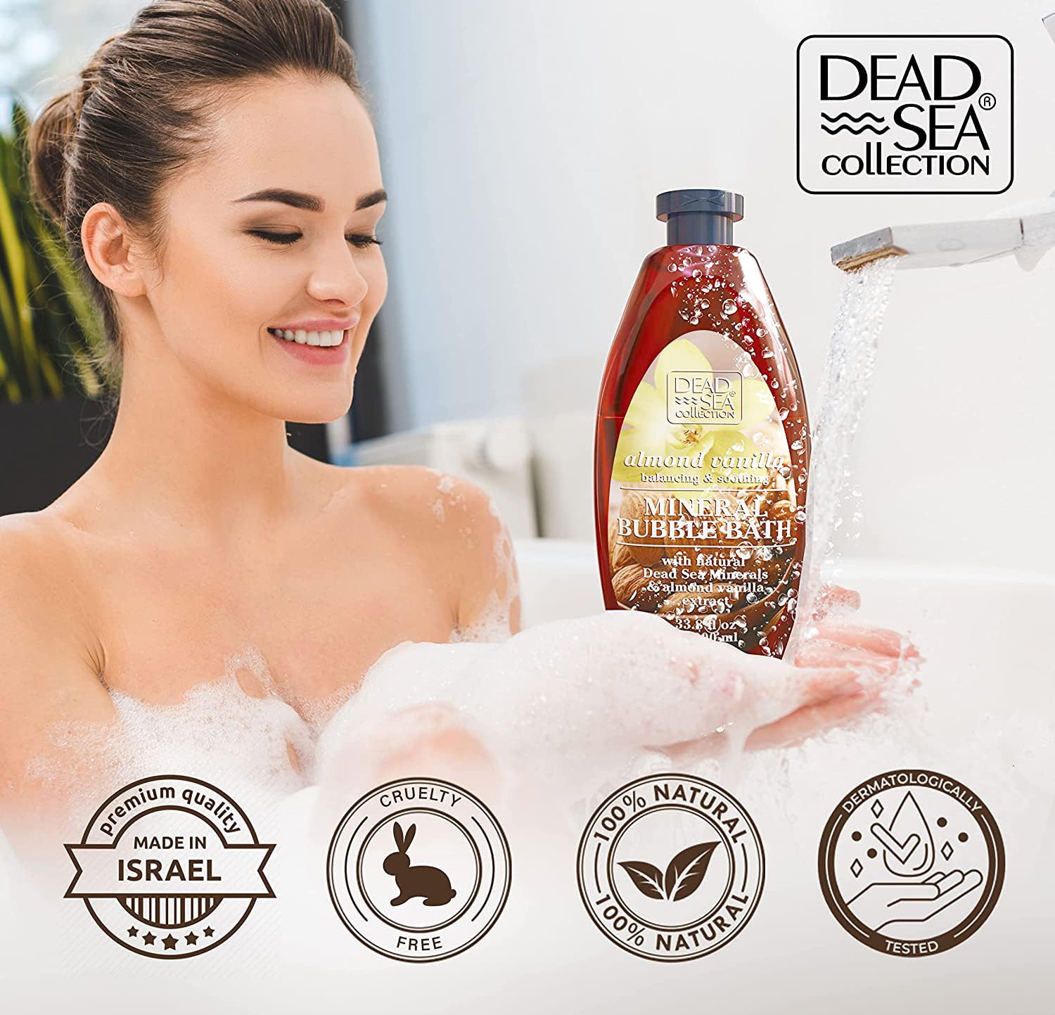 Dead Sea Collection texture onctueuse du bain moussant prête à envelopper la peau.