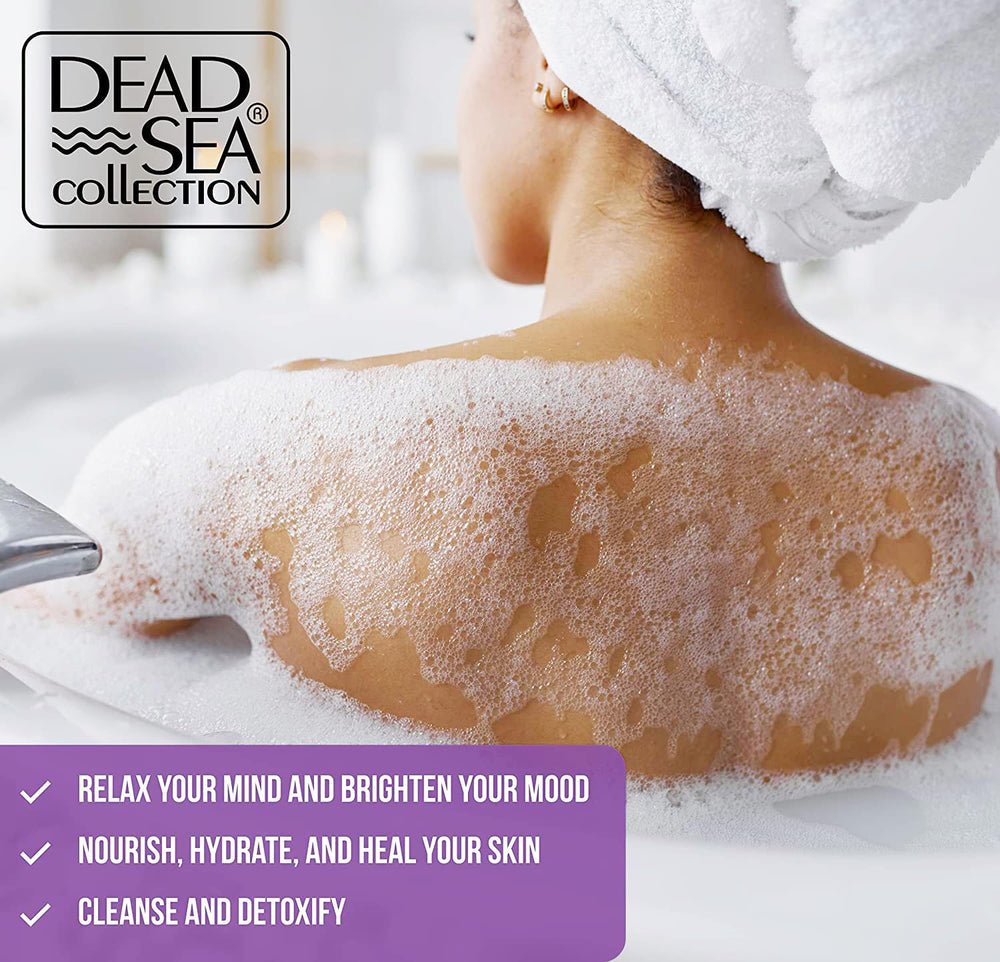Dead Sea Collection bain moussant arôme lavande – parfum durable en contact avec la peau.