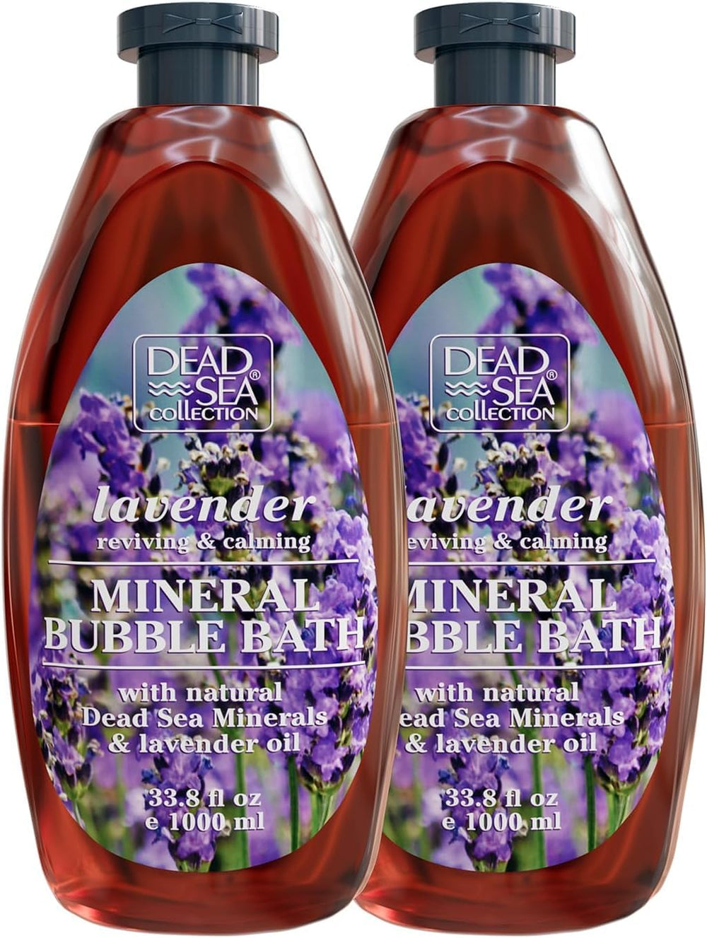 Dead Sea Collection bain moussant lavande – bouteille hydratante pour tous les types de peau.