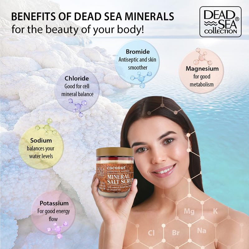 Dead Sea Collection bocal en verre, étiquette recyclable, emballage éco-responsable.