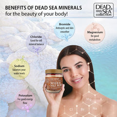 Dead Sea Collection bocal en verre, étiquette recyclable, emballage éco-responsable.