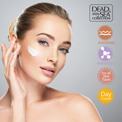 Crème Dead Sea Collection jour hydratation légère pour peau quotidienne.