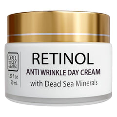 Crème Dead Sea Collection jour rétinol 2% pour peau lisse et revitalisée.