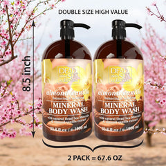 Dead Sea Collection: Etiquette amande vanille, parfum apaisant pour une douche sensorielle.