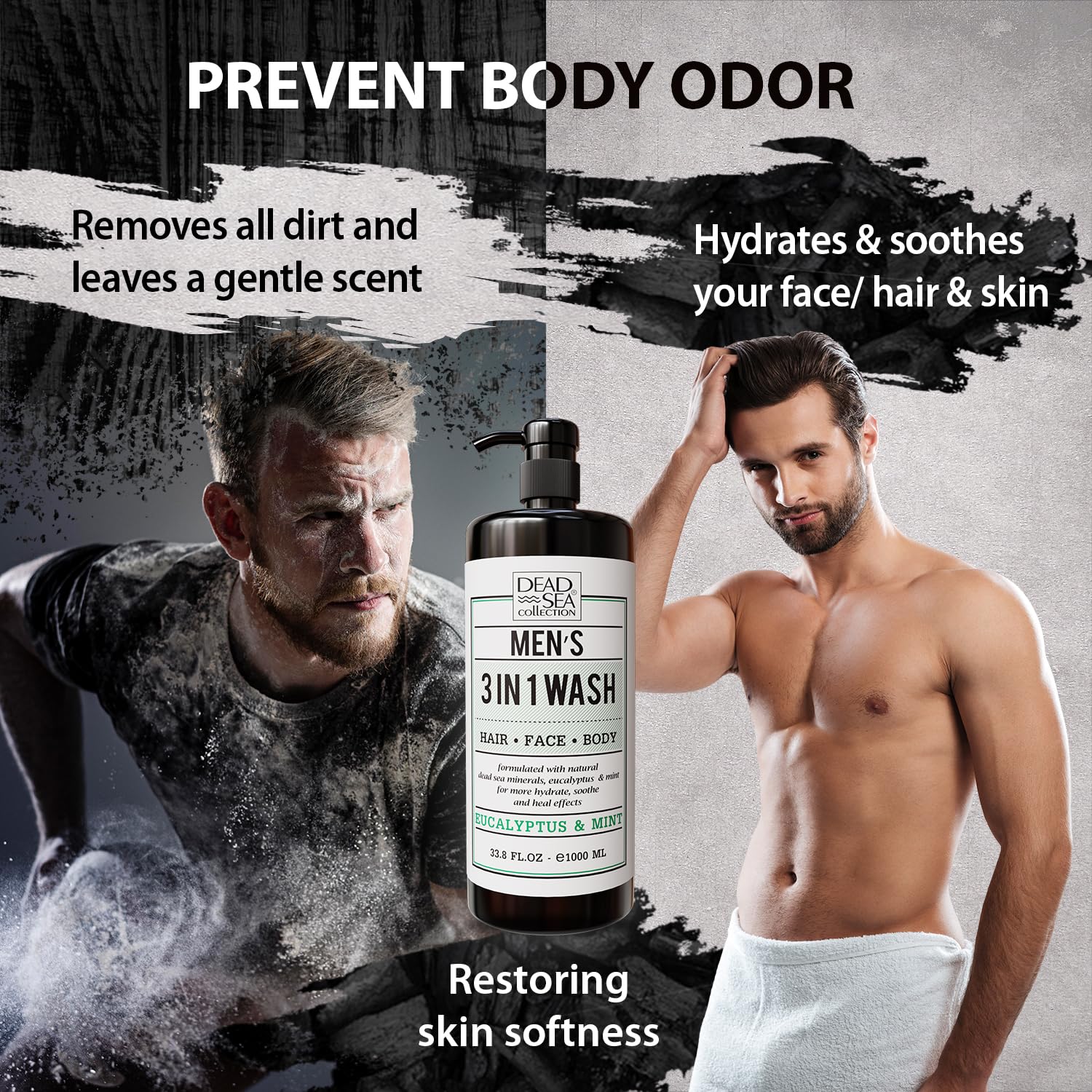 Dead Sea Collection Eucalyptus Mint - texture cremeuse: glisse agréable sur peau et cheveux.