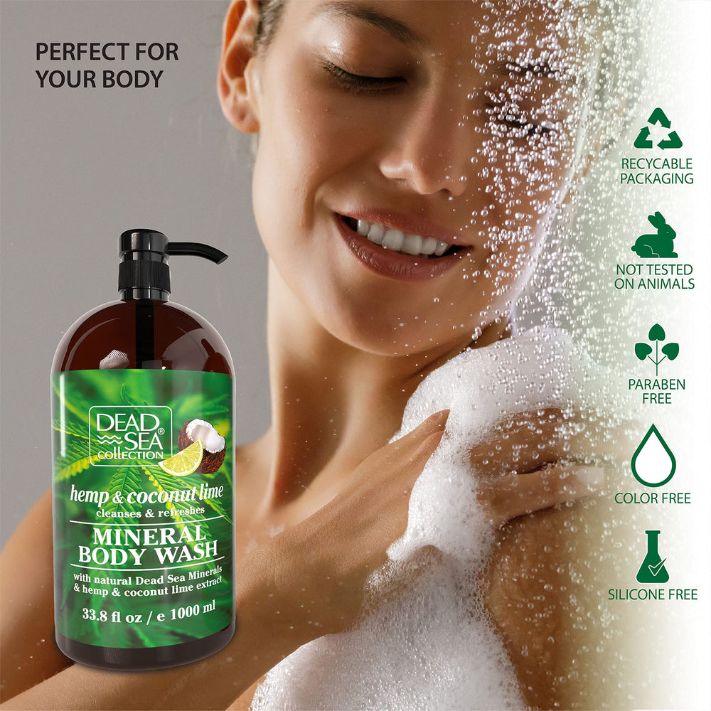 Extrait de coco dans le gel douche Dead Sea Collection, douceur intense