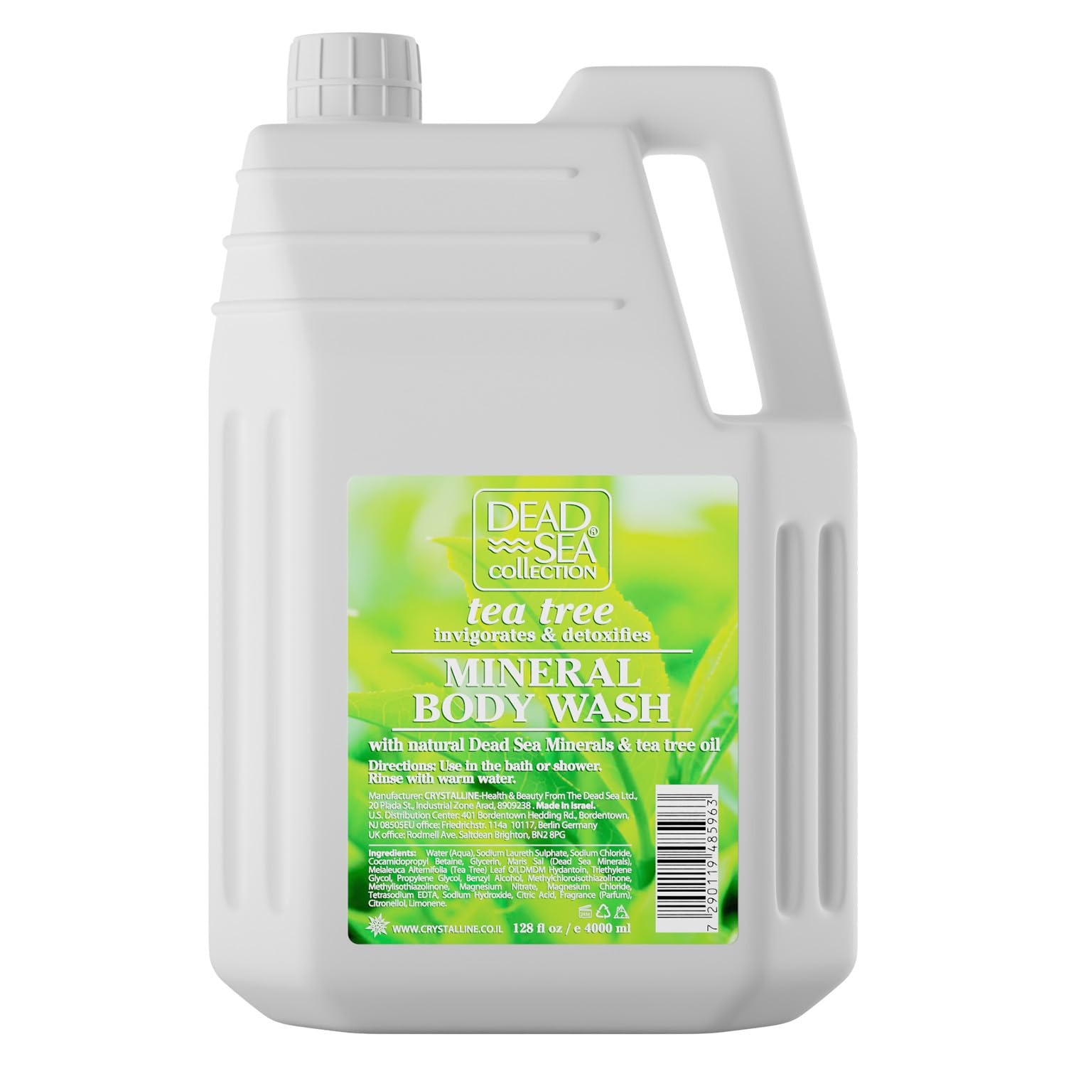 Bouteille Dead Sea Collection gel-douche arbre à thé 128 oz prête pour usage familial