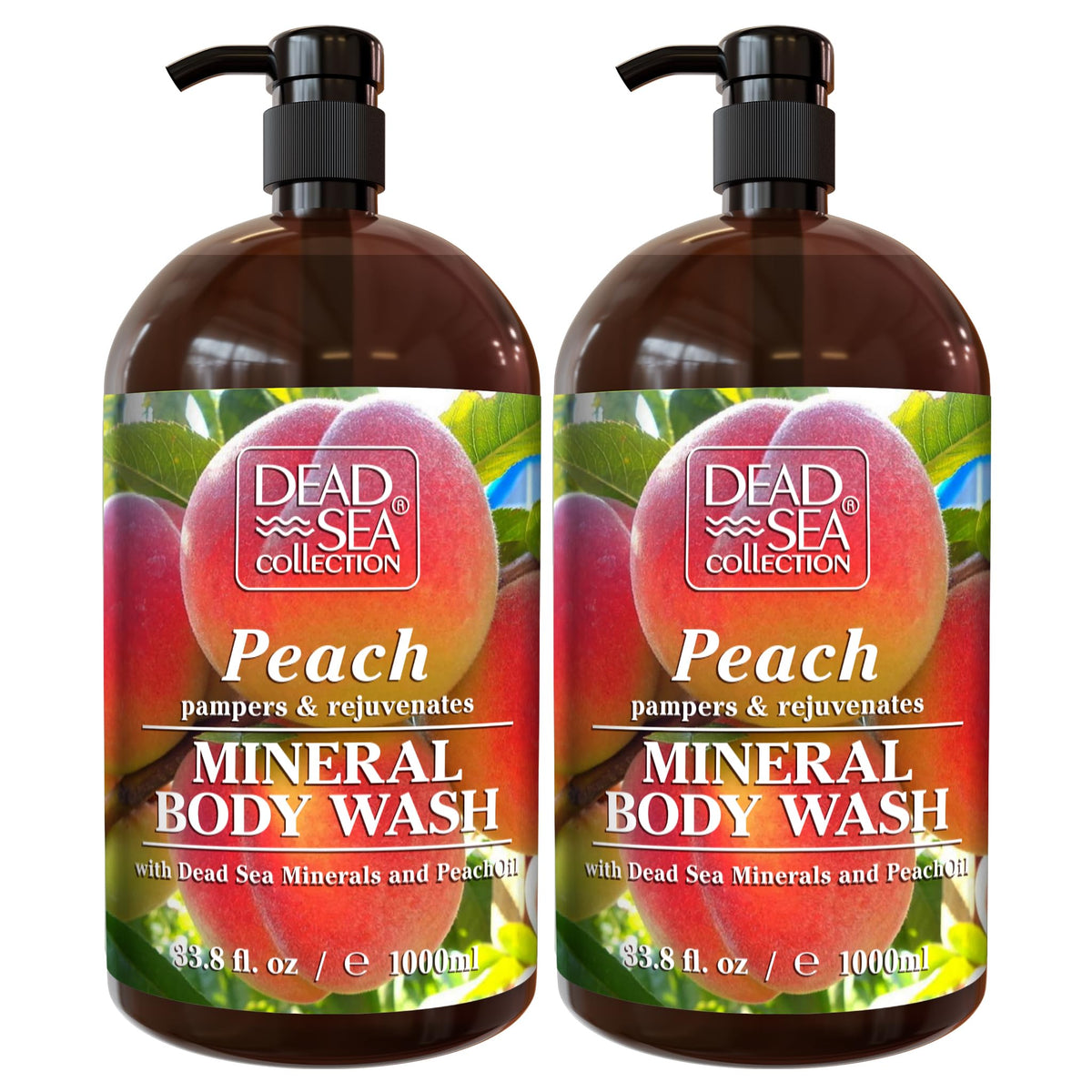 Gel douche Dead Sea Collection pêche — bouteille 1, hydratation durable et minéraux Mer Morte.