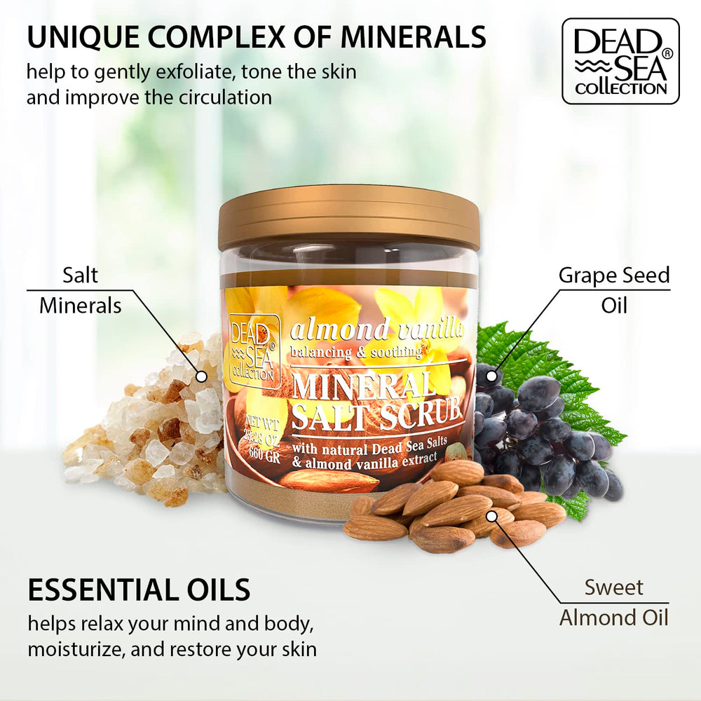 Texture visible des cristaux pour une exfoliation en douceur avec Dead Sea Collection.