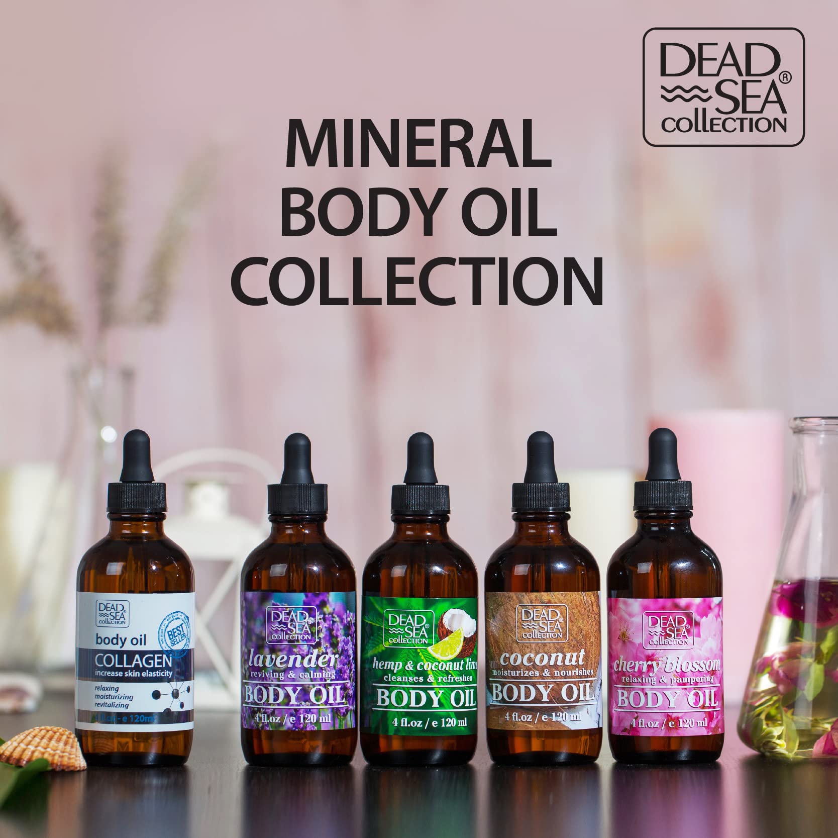 Dead Sea Collection huile corporelle – rituel beauté quotidien.