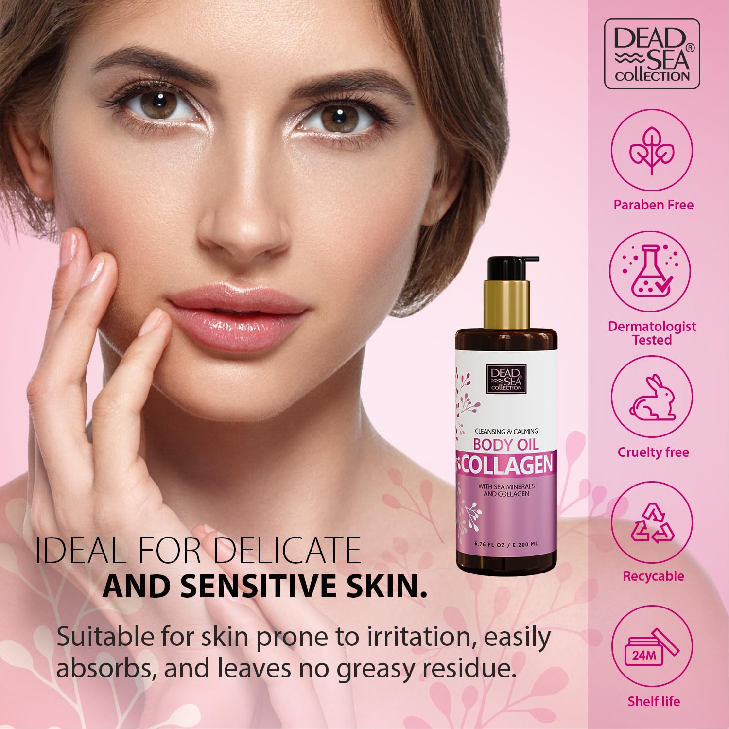 Dead Sea Collection — mélange d’amandes et d’olives pour une peau souple.