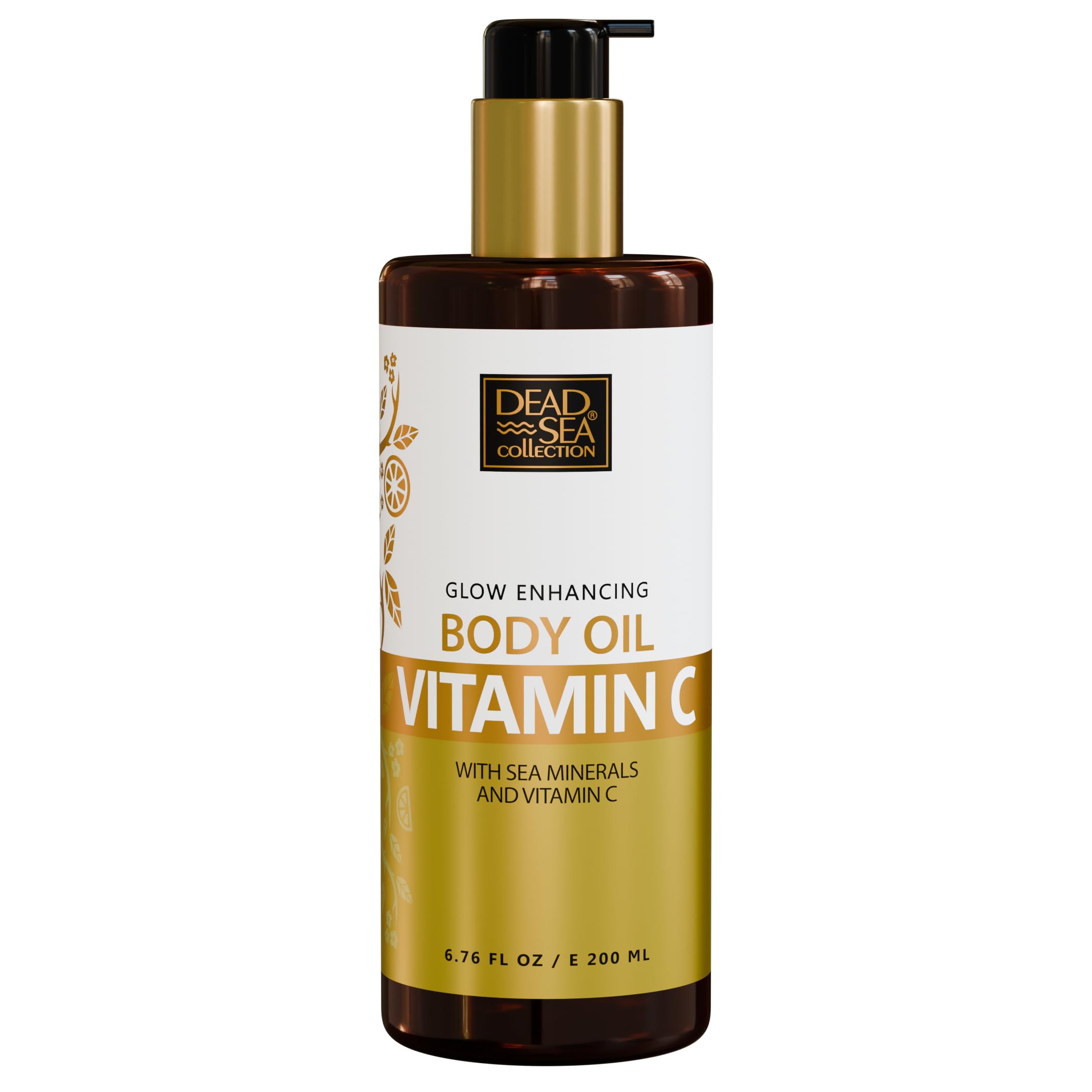 Dead Sea Collection huile corps Vitamine C avec pompe pour hydratation facile