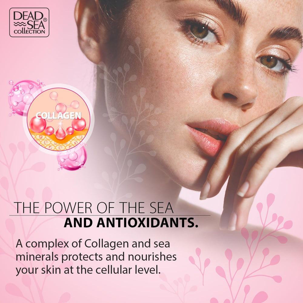 Dead Sea Collection — vitamine E et huiles nourrissantes pour les peaux sèches.