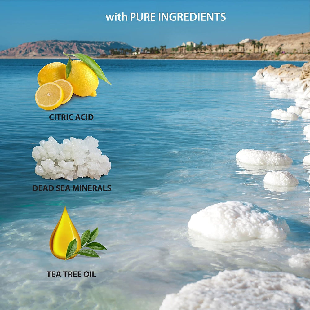 Dead Sea Collection : huile tea-tree ajoutant une sensation rafraîchissante et purifiante.