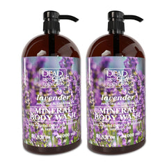 Gel douche Dead Sea Collection lavande, bouteille-douche, hydratation durable après chaque douche.