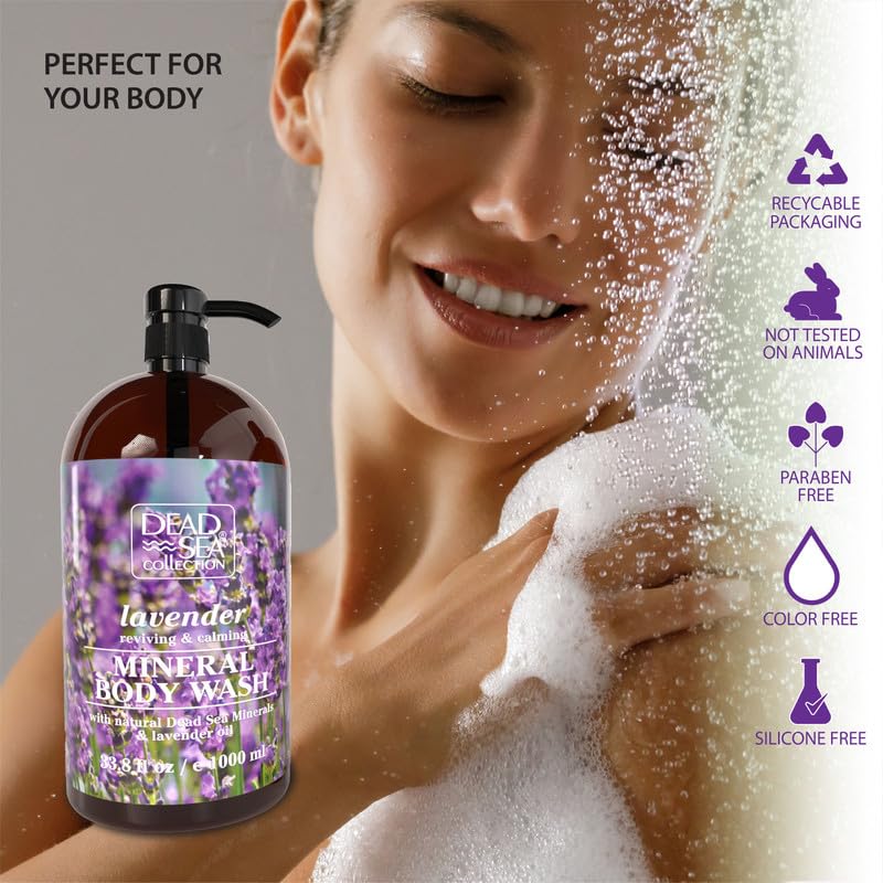 Gel douche Dead Sea Collection lavande, paquet-deux-bouteilles, excellent rapport qualité-prix.