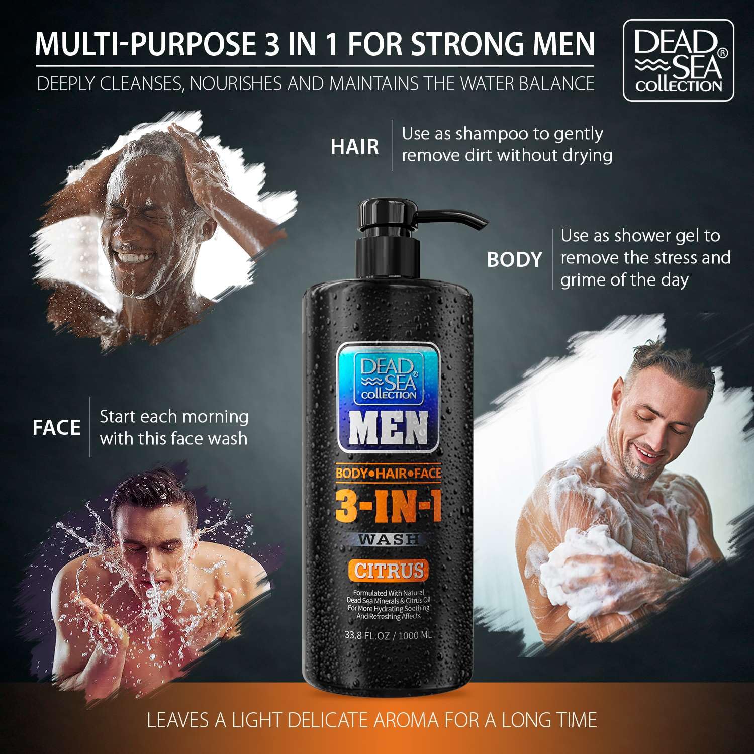 Dead Sea Collection – pack deux bouteilles 33,8 onces liquides, excellente valeur.